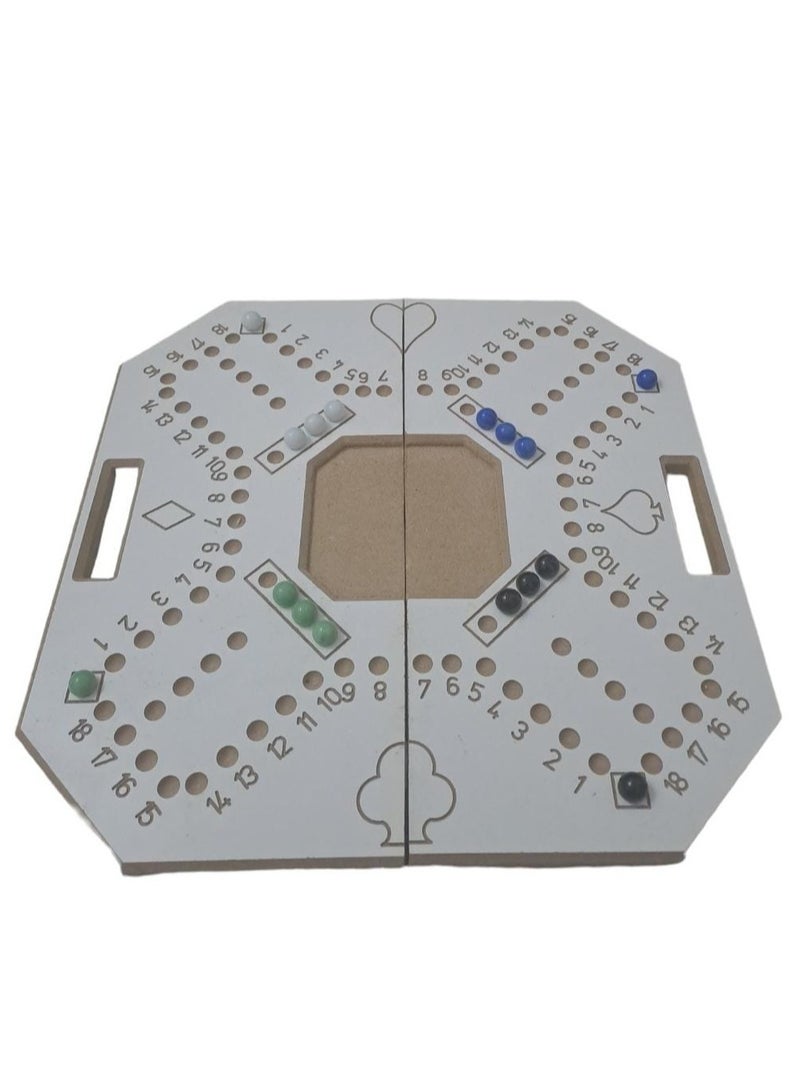 Nap Royal Jackaroo Board And Card Games Set With 16 Marble Stones Durable Sturdy - Image 2