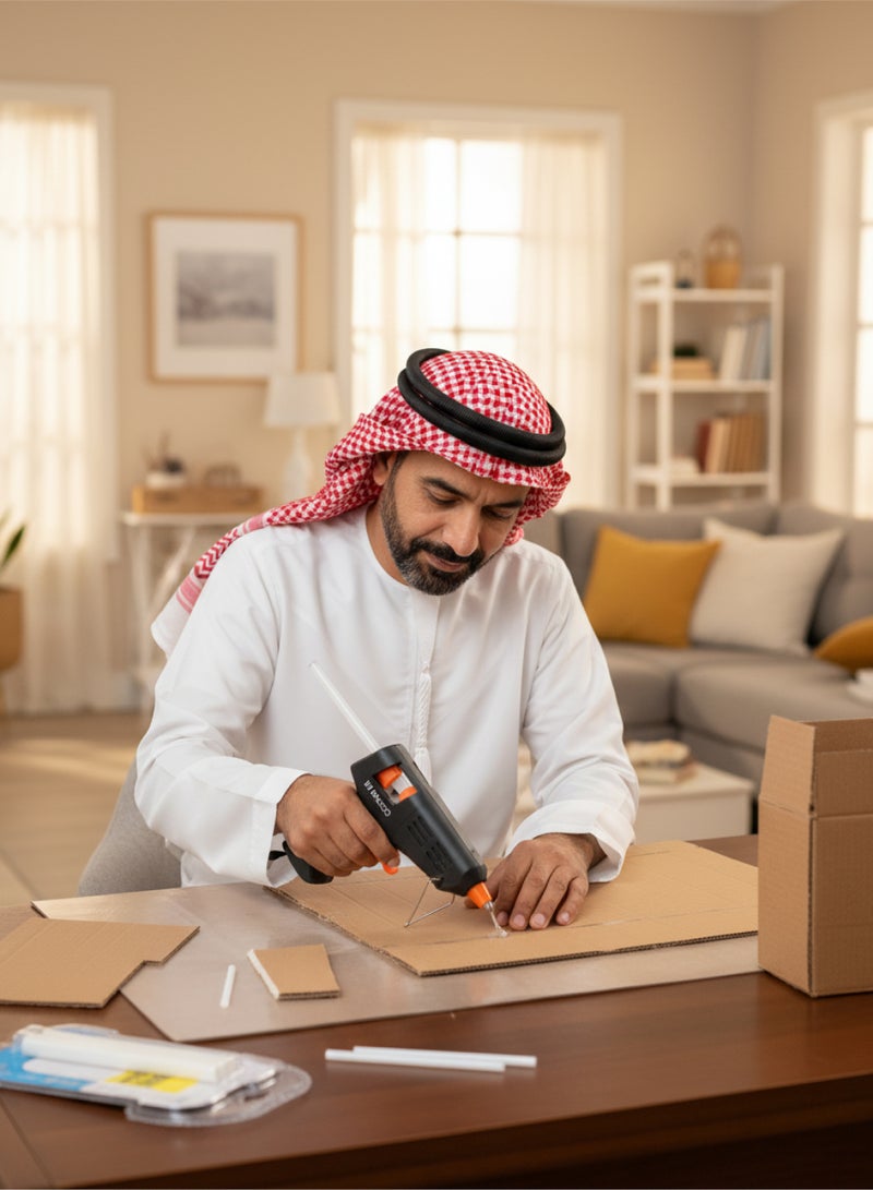 MASCO Glue Gun 10W, Electric Hot Melt Adhesive Tool with Glue Sticks - Image 2