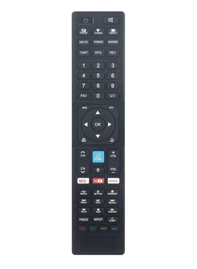 TIGER RM-C3401 Replacement Remote Control for JVC 4K UHD Smart LED TV – Compatible with LT-55N775A, LT-55N685A, LT-65N785A, LT55N775A, LT55N685A, LT65N785A – Universal Remote for JVC 4K TV – Easy Setup, Full Functionality, TV Remote Replacement - Image 1