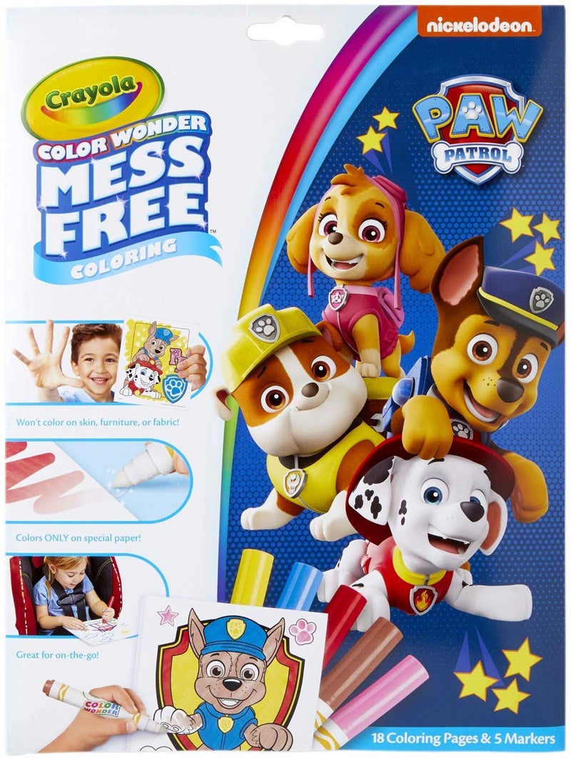Crayola Color Wonder Coloring Pad & Markers, Mess Free, Paw Patrol Gift, Ages 3,4,5 - Image 2