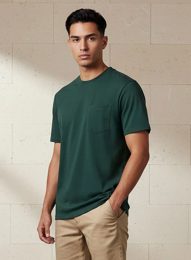 سبلاش فيڤ Men Regular Fit Crew Neck Short Sleeve Printed T-shirt