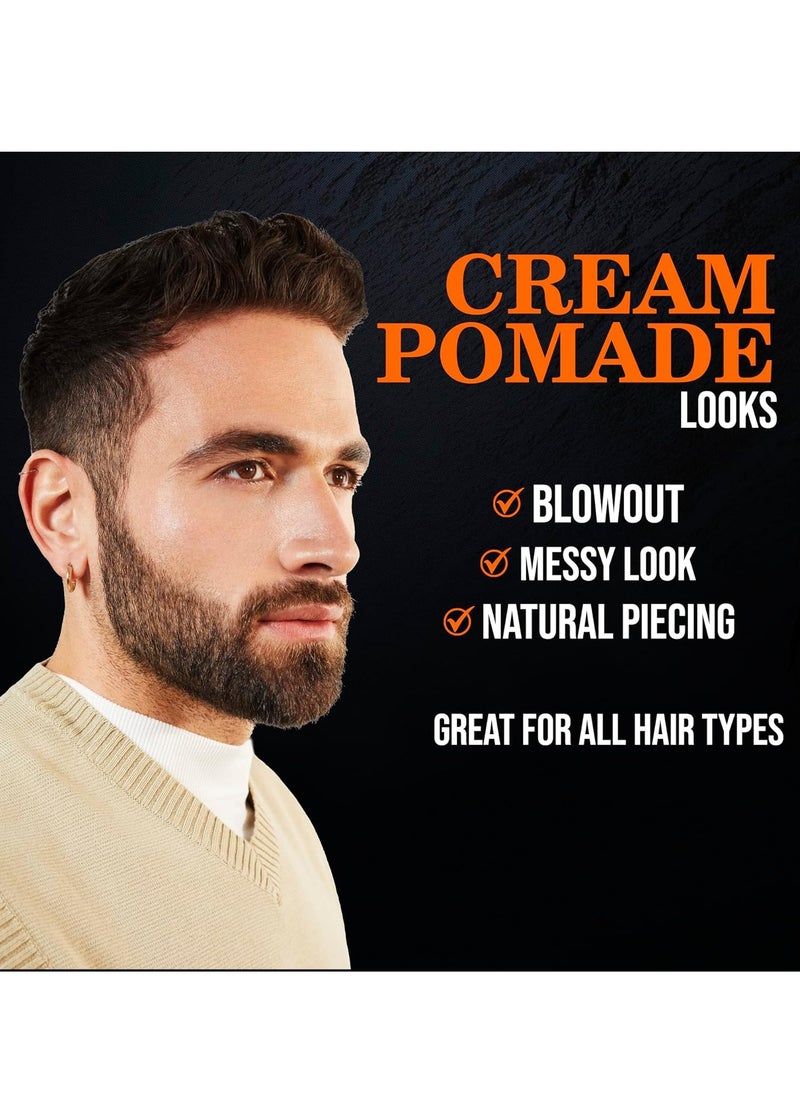 TRENDstarter - TRENDSTARTER - CREAM POMADE (4oz) - Medium Hold - Low Shine - Water-Based All-Day Hold Premium Hair Styling Putty Products - Image 1