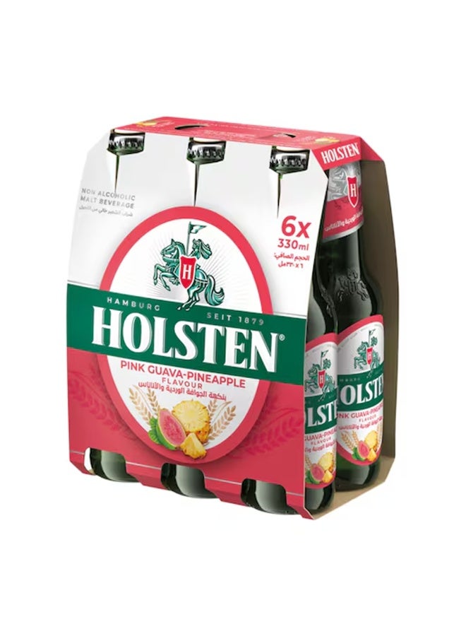 Holsten Bottle Pink Guava & Pineapple, 330 ml x 6