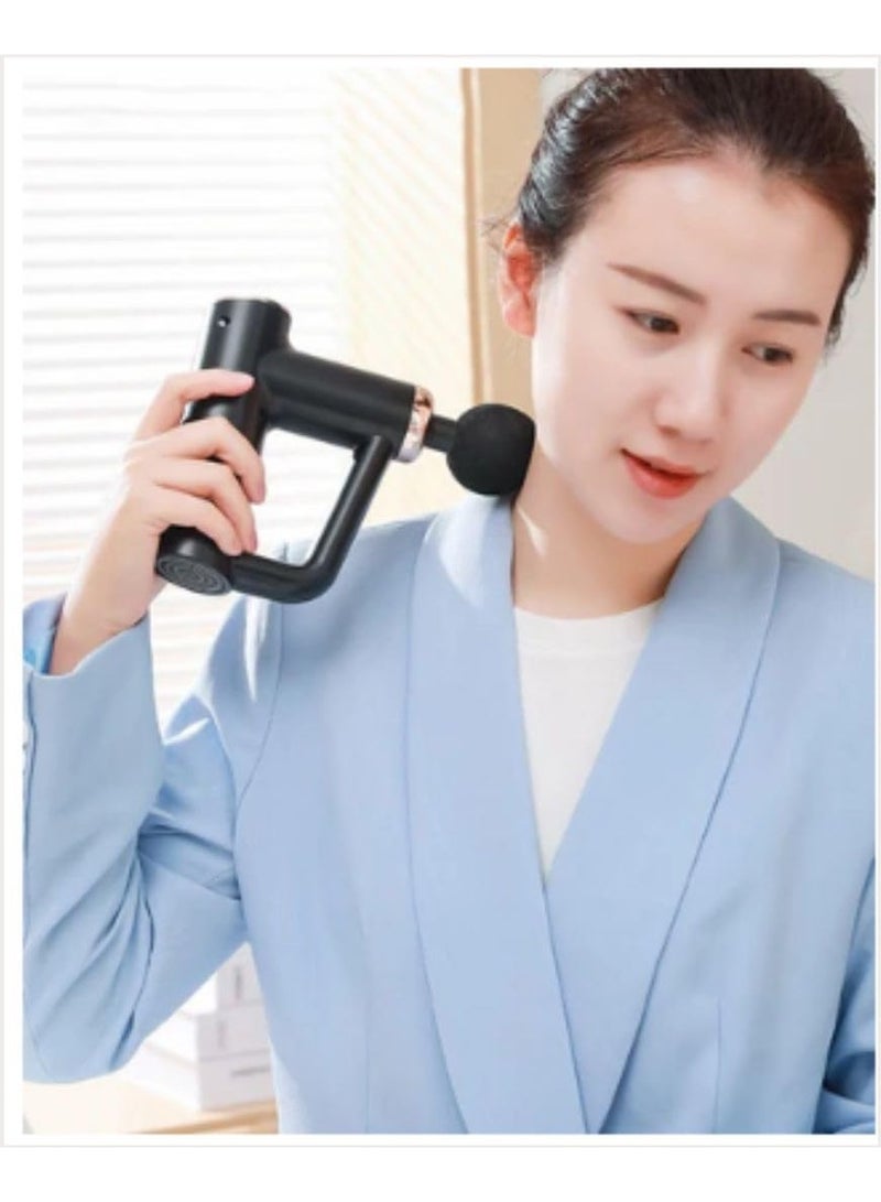 مسدس التدليك ماكس توب - جهاز علاج قرع عالي الأداء لتخفيف آلام الأنسجة العميقة وتخفيف الألم وتقليل التوتر، مزود بملحقات متعددة وسرعات قابلة للتعديل للاستخدام المنزلي والمهني. - Image 5