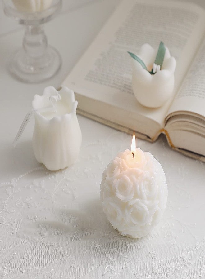 T-shin Aroma Candle,140G Hydrangea Onion Flower Shaped Soy Wax Scented Candle for Table Photo Prop Birthday Gift,Prefect for Meditation Stress Relief Mood Boosting Bath Yoga - Image 3