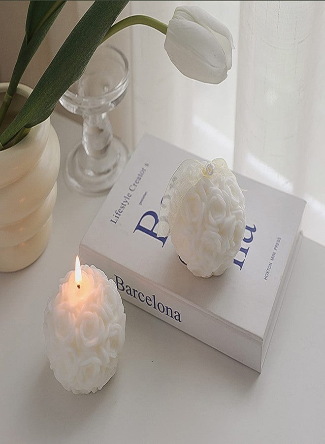 T-shin Aroma Candle,140G Hydrangea Onion Flower Shaped Soy Wax Scented Candle for Table Photo Prop Birthday Gift,Prefect for Meditation Stress Relief Mood Boosting Bath Yoga - Image 4