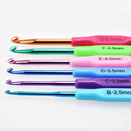 RangTeq Pack of 6 Crochet Hooks 2Mm-5Mm Aluminium Knitting Needles Crochet Kit - Image 3