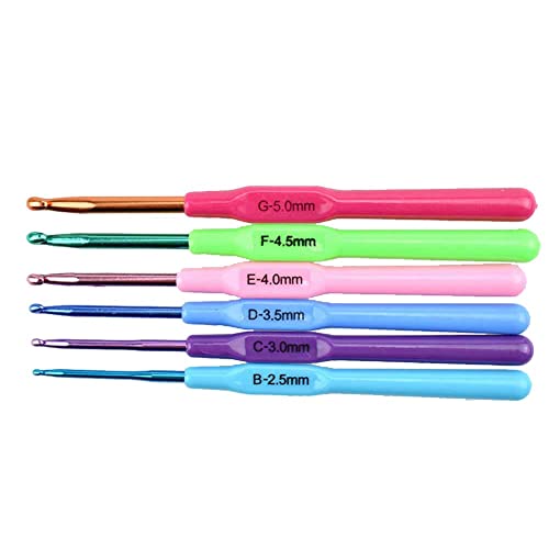 RangTeq Pack of 6 Crochet Hooks 2Mm-5Mm Aluminium Knitting Needles Crochet Kit - Image 4