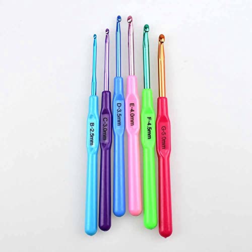 RangTeq Pack of 6 Crochet Hooks 2Mm-5Mm Aluminium Knitting Needles Crochet Kit - Image 2