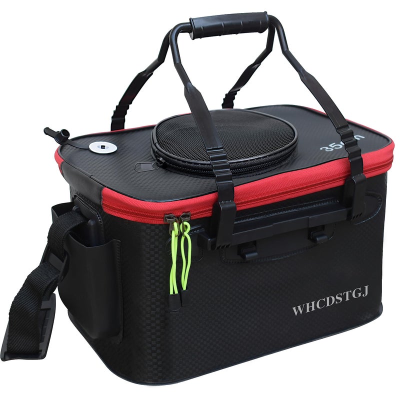 WHCDSTGJ Fishing Bucket Multifunctional Foldable Portable Fishing Bucket EVA Fish Bucket are Suitable for Storing Live Fish and Fresh Fish Bait size3gallon