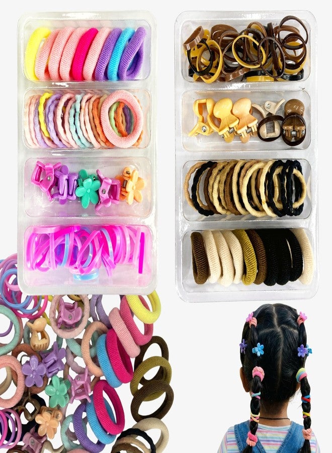 TEMPERIA Hair Accessories Birthday Gift Items for Girls & Kids | Cute Hair Styling Kit for Baby Girls for Party & Wedding | Combo of Hair Claw Clips, Rubber Bands & Hair Pins | Multicolor (Pack of 2) - Image 1
