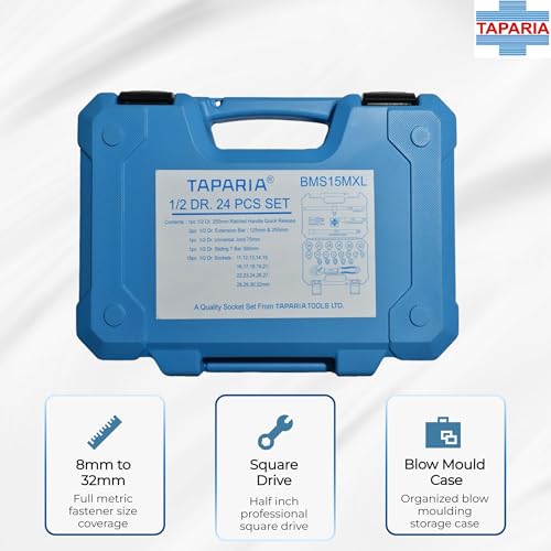 Taparia Socket Set - BMS-15 MXL – with 12.7mm(1/2) Square Drive - Image 5
