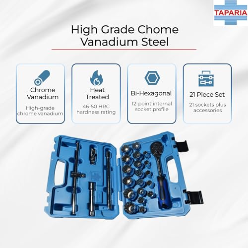 Taparia Socket Set - BMS-15 MXL – with 12.7mm(1/2) Square Drive - Image 3