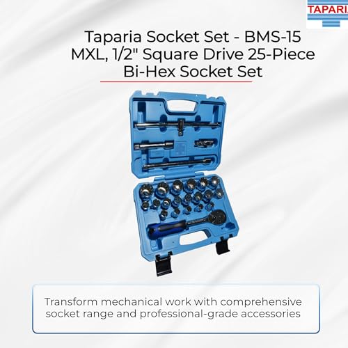 Taparia Socket Set - BMS-15 MXL – with 12.7mm(1/2) Square Drive - Image 2