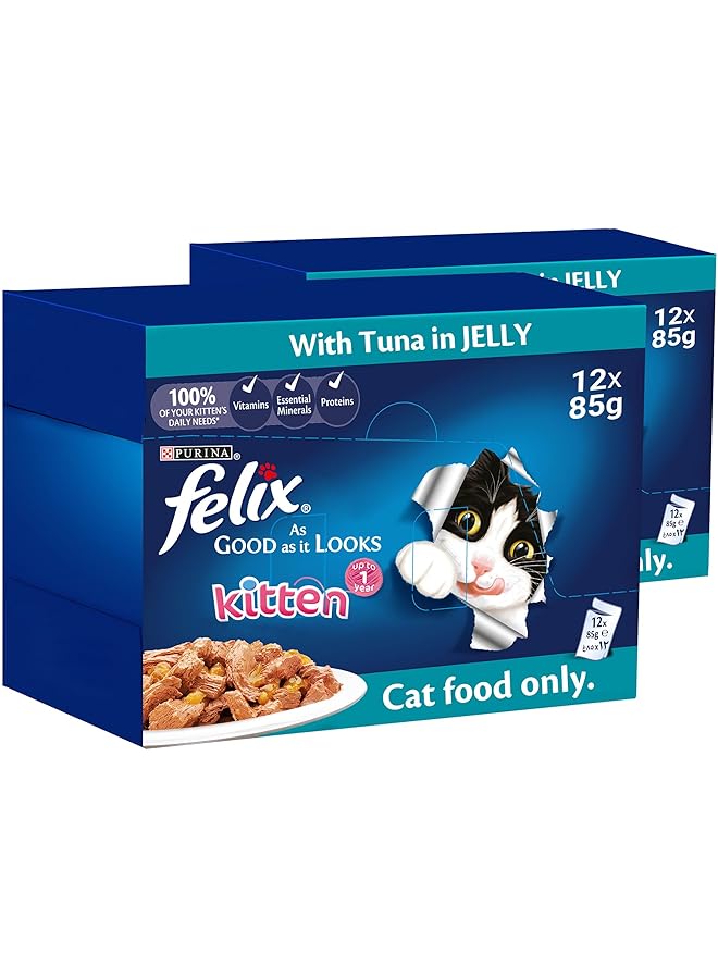As Good As It Looks Kitten With Tuna In Jelly 85G Pack Of 24