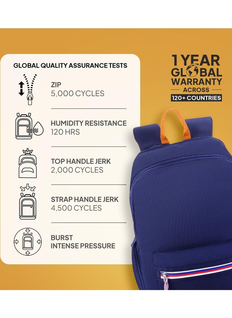 AMERICAN TOURISTER American Tourister Carter, 28L Volume College and Office Laptop Backpack with Front Organizer and Spacious Interiors for Men & Women - Naval  - Image 5