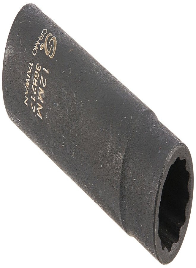 Sunex Tools Sunex 368212 3/8-Inch Drive 12-mm 12-Point Deep Impact Socket - Image 1
