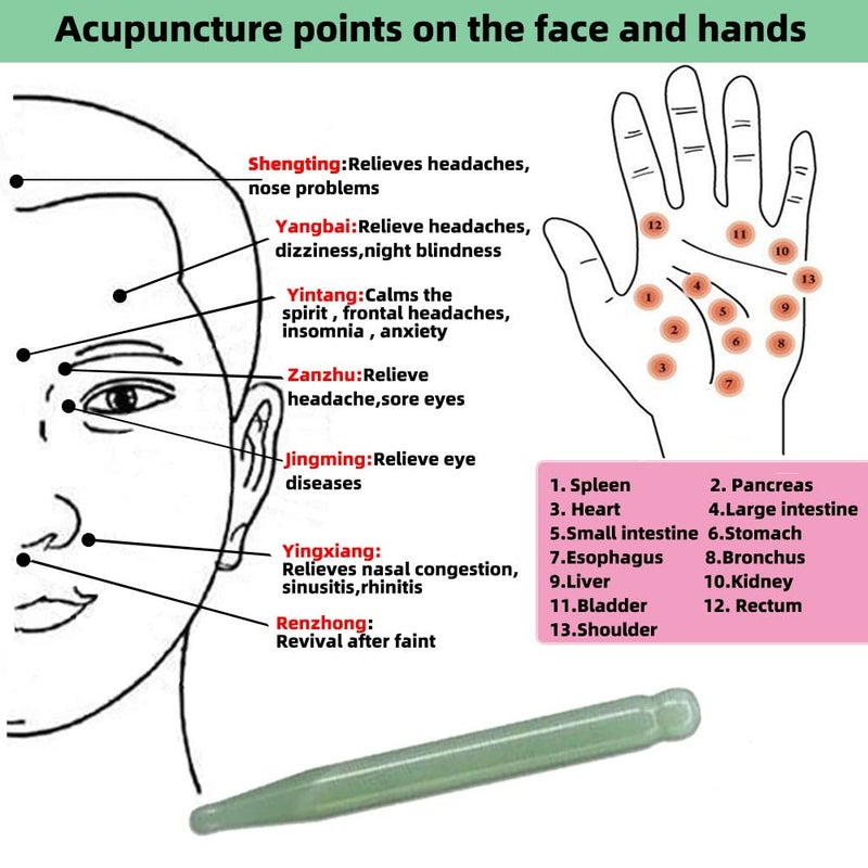 TOP SEWING Jade Acupuncture Pen Deep Tissue Gua Sha Massage Tools Natural Facial Tool Manual Acupuncture Massage Pen for Full Body - Image 5