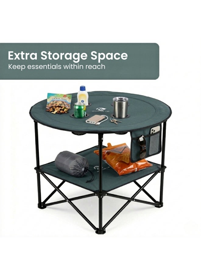 Adventure Lab Portable Folding Camping Table, Lightweight Aluminum Outdoor Picnic Table with Carry Bag, Compact Collapsible Table for Camping, Beach, Hiking & BBQ - Image 5