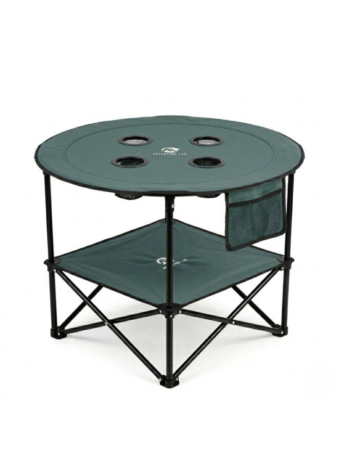Adventure Lab Portable Folding Camping Table, Lightweight Aluminum Outdoor Picnic Table with Carry Bag, Compact Collapsible Table for Camping, Beach, Hiking & BBQ - Image 1
