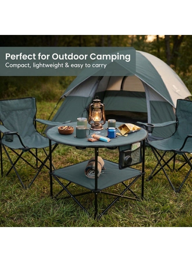 Adventure Lab Portable Folding Camping Table, Lightweight Aluminum Outdoor Picnic Table with Carry Bag, Compact Collapsible Table for Camping, Beach, Hiking & BBQ - Image 2