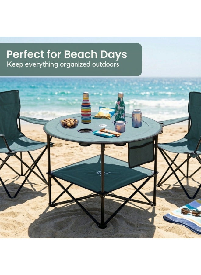 Adventure Lab Portable Folding Camping Table, Lightweight Aluminum Outdoor Picnic Table with Carry Bag, Compact Collapsible Table for Camping, Beach, Hiking & BBQ - Image 4