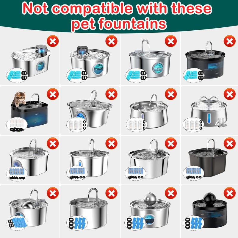 KANCHOU Cat Water Fountain Stainless Steel with Water Level Window,108oz/3.2L Cat Fountain Quiet Automatic Pet Water Fountain for Cats and Small Dogs - Image 3