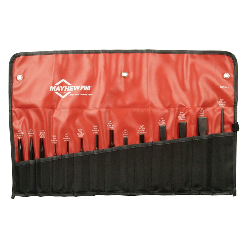 Mayhew Pro 61044 Punch and Chisel Kit, 14-Piece,Black - Image 5