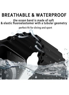 ELTRAZONE Ocean Band for Apple Watch – Adjustable Soft Silicone Sport Band, 49mm to 38mm, Breathable Elastic Wristband for Series Ultra, 8, 7, SE, 6, 5, 4, 3, 2, 1  - Image 3