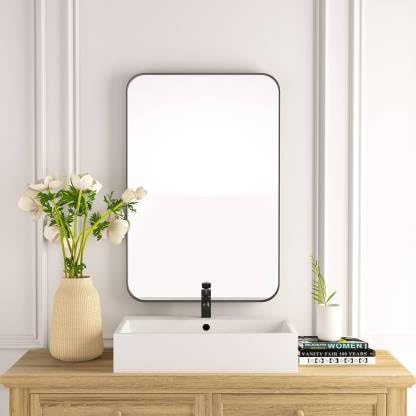 windowera Glass 10 Inch X 14 Inch Rectangular Shape Wall Mount Decorative Mirror Rectangle Finish Edge Polished