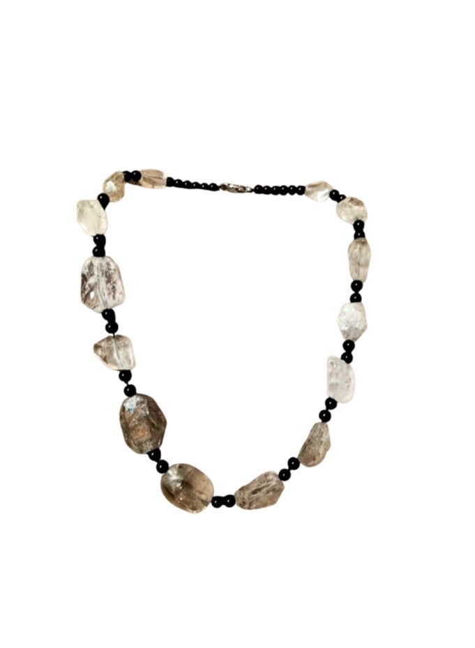 Elegant Choker gemstones necklace ( clear Quartz raw rough ) suitable for all occasions , special gift - Image 1
