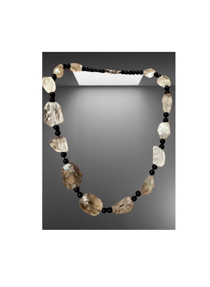 Elegant Choker gemstones necklace ( clear Quartz raw rough ) suitable for all occasions , special gift - Image 2