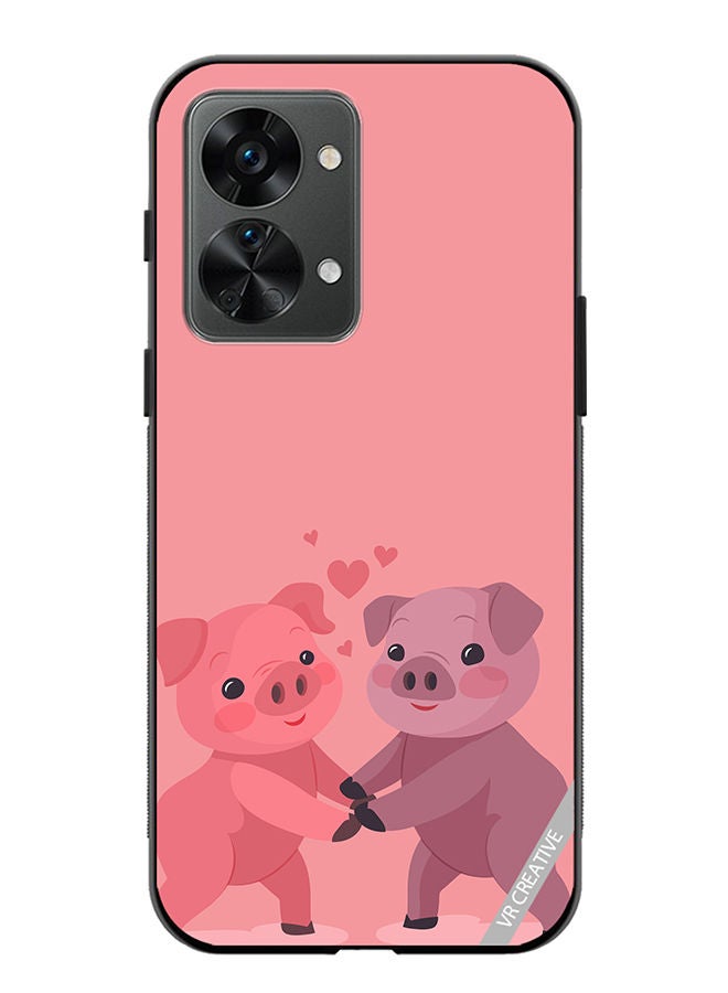 VR CREATIVE Protective Case Cover For OnePlus Nord 2T Love Pig Design Multicolour - Image 1