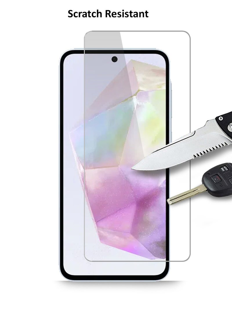 GMAX حماية شاشة زجاجية مقساة HD لجهاز سامسونج جالاكسي A36 5G - مضادة للانعكاس ومضادة للفقاعات بصلابة 9H وسمك 0.33 مم وحواف مدورة وسهولة في التركيب - Image 5