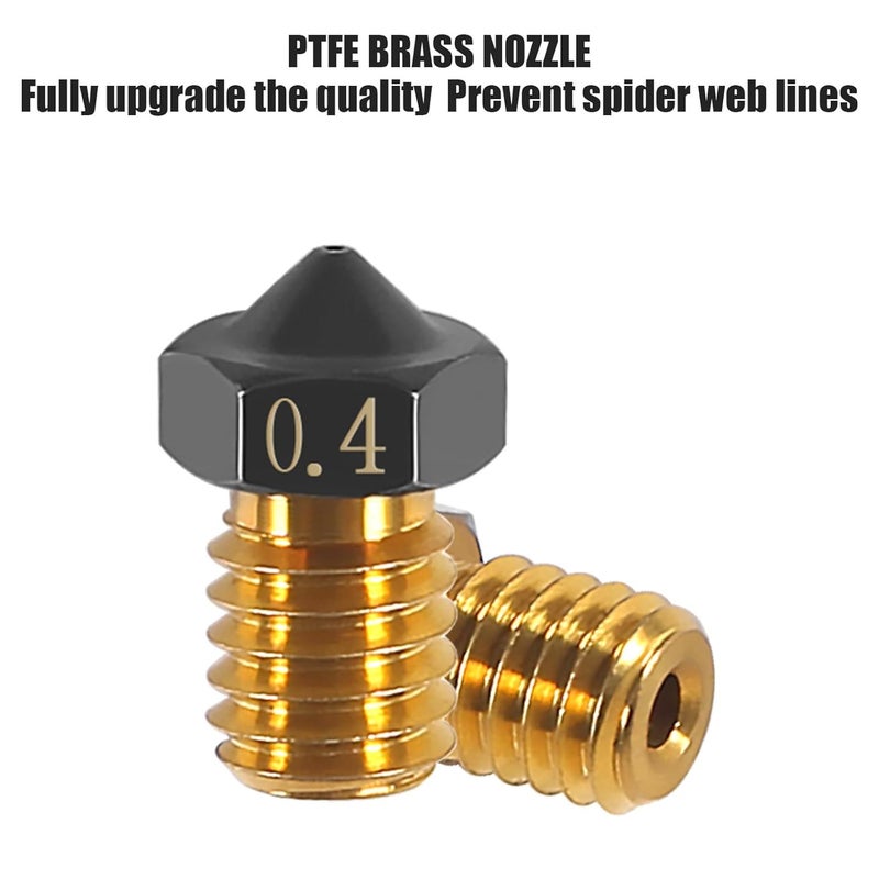 8 قطع من فوهات M6 غير لاصقة بطبقة PTFE بقطر 0.4 مم لطابعة ثلاثية الأبعاد - Image 3