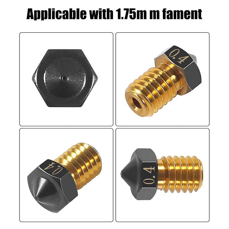 8 قطع من فوهات M6 غير لاصقة بطبقة PTFE بقطر 0.4 مم لطابعة ثلاثية الأبعاد - Image 4