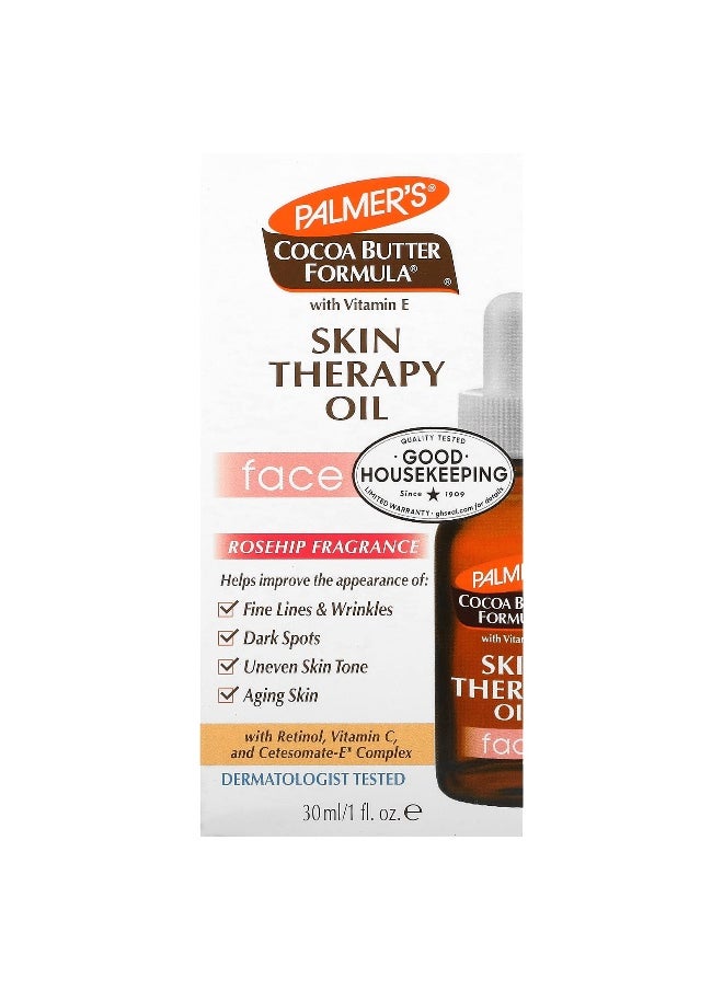 PALMER'S - Palmer's, Cocoa Butter Formula® with Vitamin E, Skin Therapy Oil, Face, Rosehip, 1 fl oz (30 ml) - Image 1