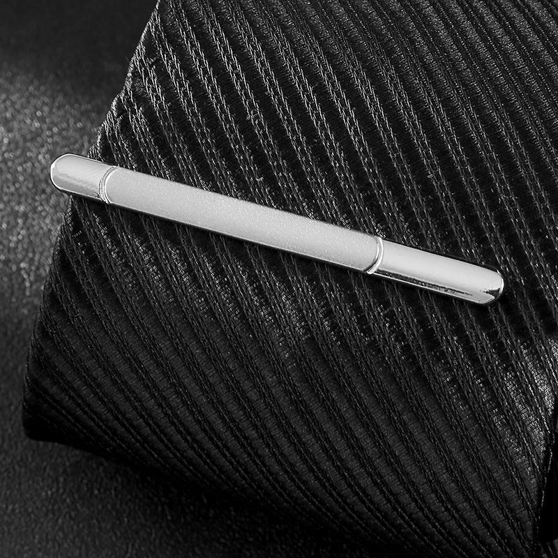 Metal Tie Clip Men'S Suit Chain 140 Simple Flower Type Business Atmosphere With Drill Tie Clip - Image 2