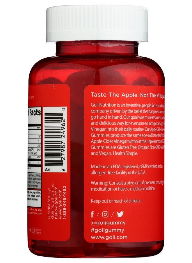 Goli جولي نوتريشن أول حلوى جيلاتينية من خل التفاح في العالم 60 حبة - Image 2