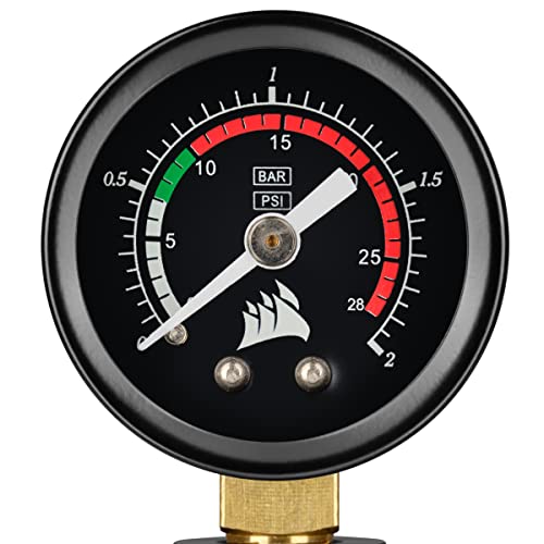 Corsair Hydro X Series XT Pressure Leak Tester Tool Kit (Quick and Safe, Hand-Operated Air Pump Included, Precise Pressure Readings, 20cm Connection Hose System) Black - Image 4