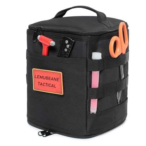 Lemubeane Tactical Camping Storage Bag 7L Utility Tote Bag Trunk Organizer Black - Image 3