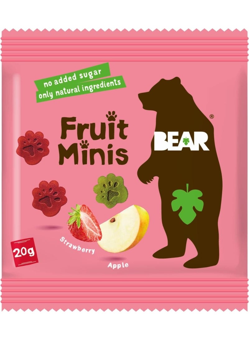 Bear Fruit Minis Strawberry & Apple 100% Natural Ingredients No Added Sugar 5 X 20G - Image 4