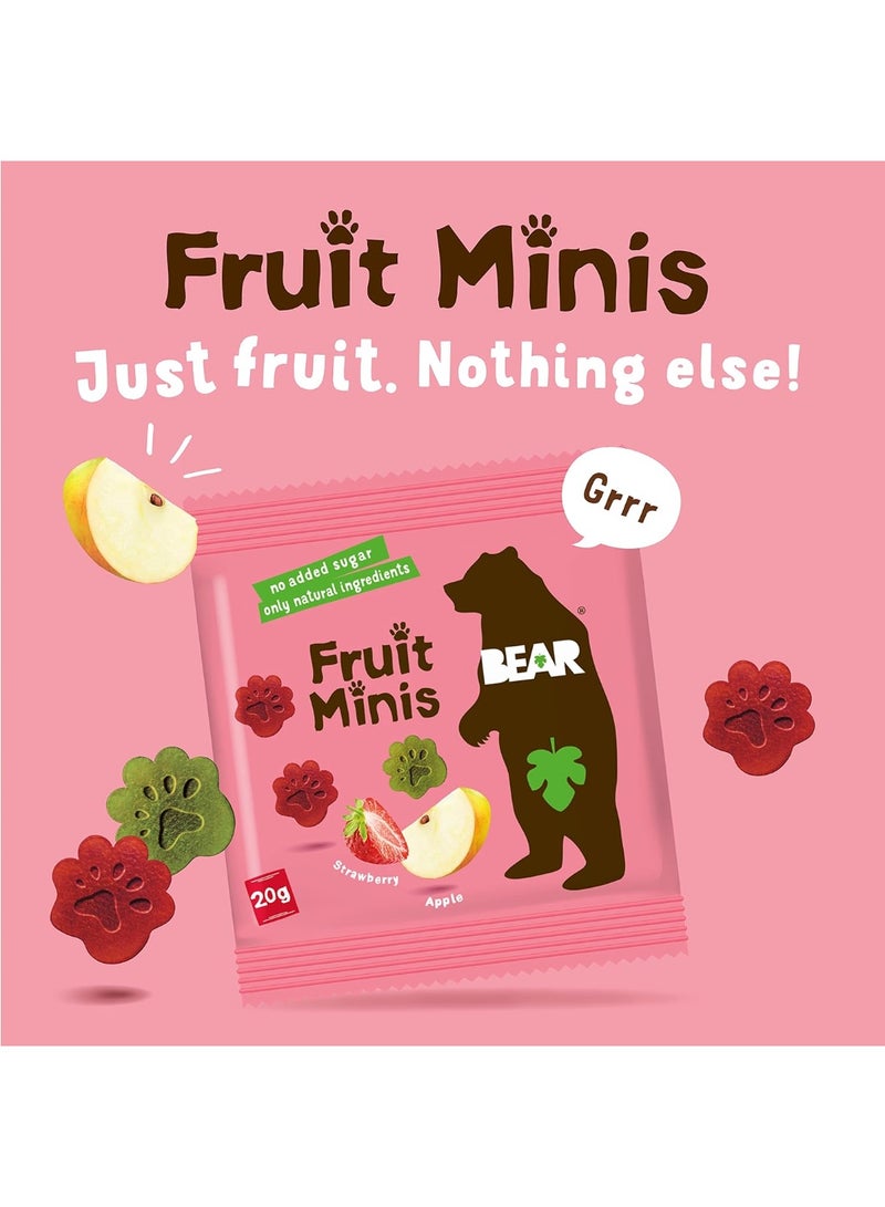 Bear Fruit Minis Strawberry & Apple 100% Natural Ingredients No Added Sugar 5 X 20G - Image 5