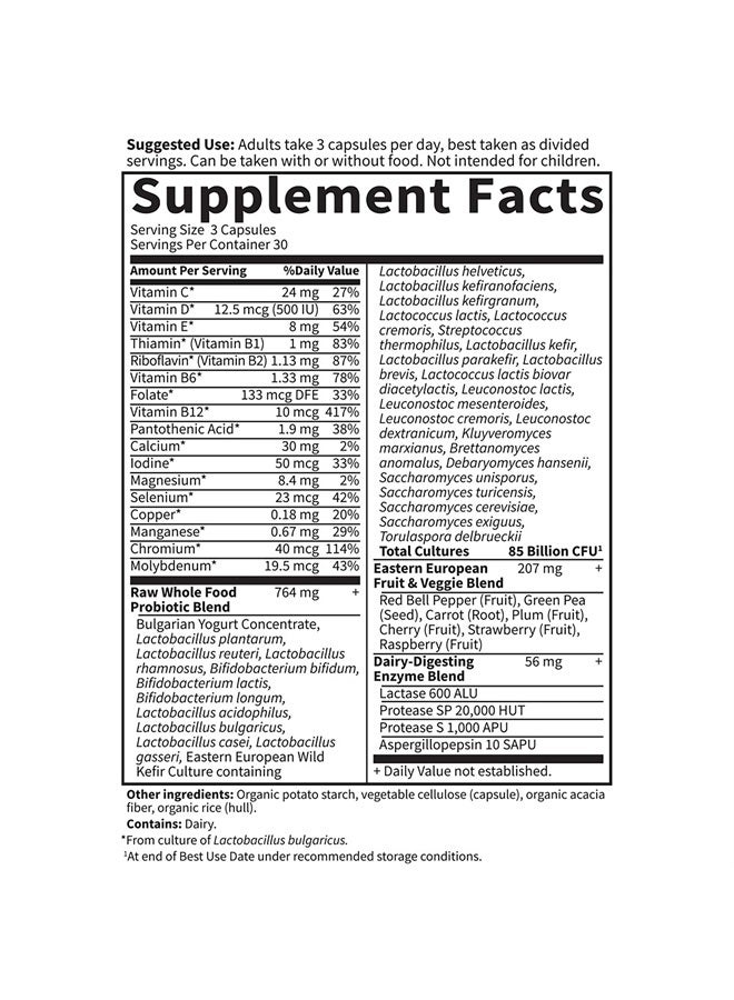 Garden of Life RAW Probiotics Women - 90 Vegetarian Capsules  - Image 2
