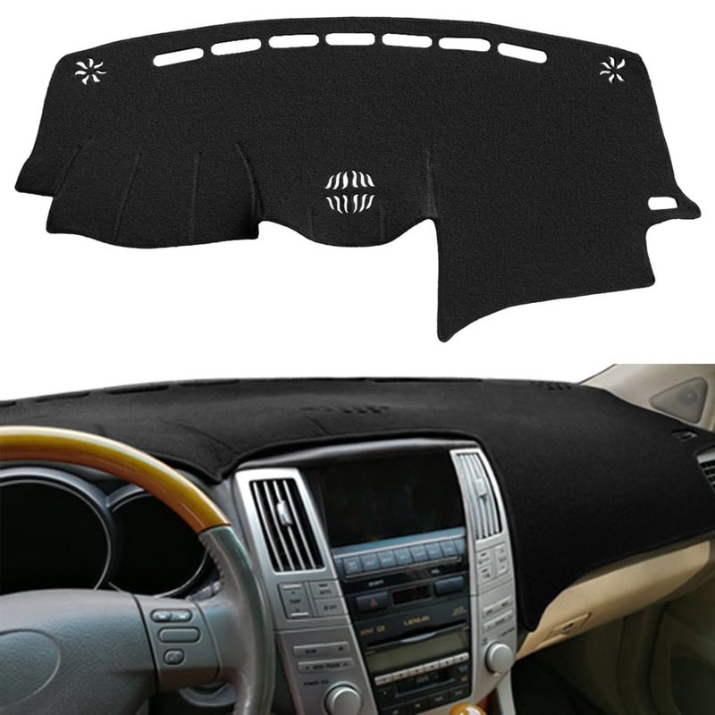 Fcovergurus Dash Cover Mat Custom Fit for 2004-2006 Lexus RX330,2007-2009 RX350, 2006-2008 RX400h, Dashboard Cover Pad Carpet Protector with Cutout for Speaker (Black) F82 - Image 1