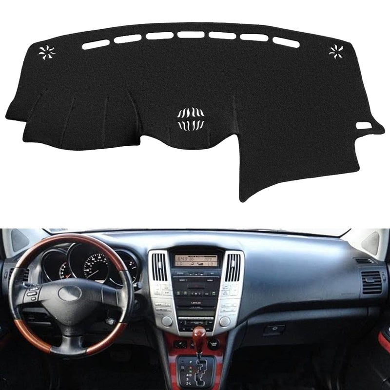 Fcovergurus Dash Cover Mat Custom Fit for 2004-2006 Lexus RX330,2007-2009 RX350, 2006-2008 RX400h, Dashboard Cover Pad Carpet Protector with Cutout for Speaker (Black) F82 - Image 2