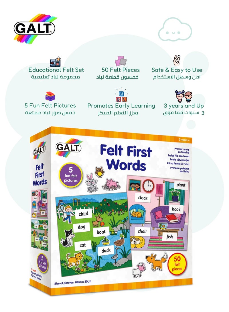 Galt Toys Felt First Words Kit | Educational Felt Toy for Toddlers | 50 Felt Pieces | Fun First Word Learning for Kids | Promotes Early Literacy | 20cm x 20cm - Image 3