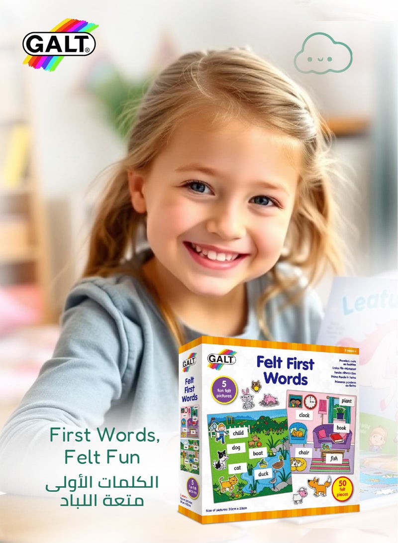 Galt Toys Felt First Words Kit | Educational Felt Toy for Toddlers | 50 Felt Pieces | Fun First Word Learning for Kids | Promotes Early Literacy | 20cm x 20cm - Image 4
