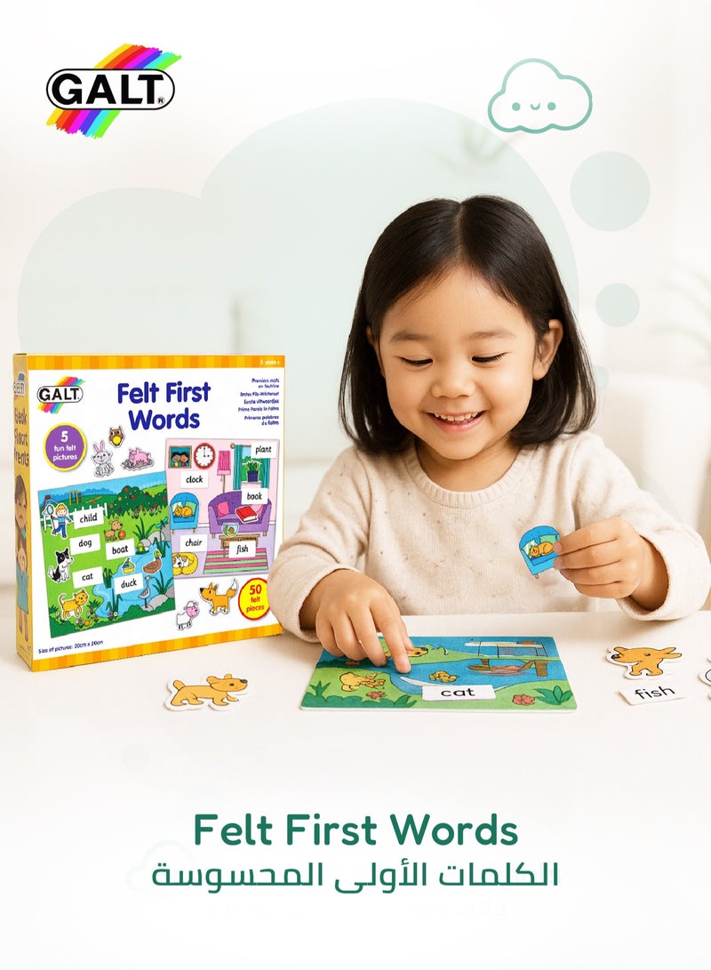 Galt Toys Felt First Words Kit | Educational Felt Toy for Toddlers | 50 Felt Pieces | Fun First Word Learning for Kids | Promotes Early Literacy | 20cm x 20cm - Image 2