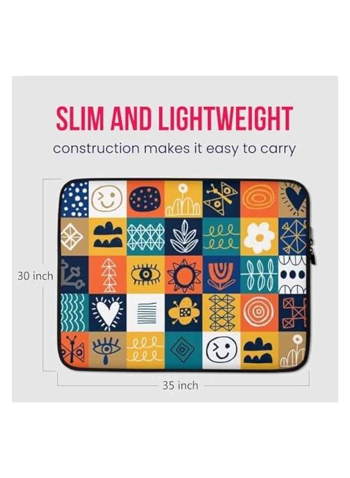 براندسفينتي حافظة كمبيوتر محمول مطبوعة - غطاء واقٍ من النيوبرين بتصميم أنيق، صورة تجريدية مقاس 15.6 بوصة - Image 2